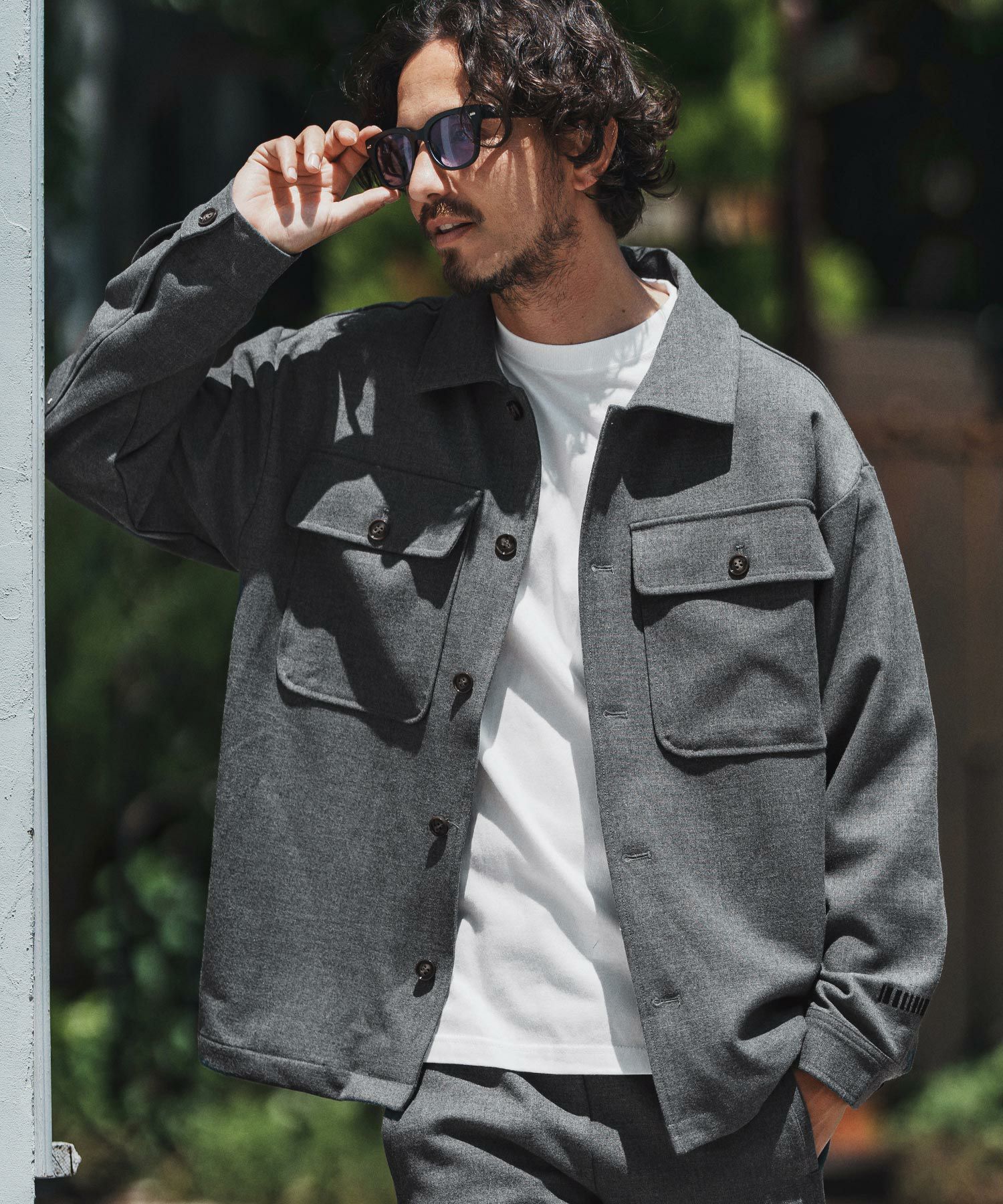 ジャンシロ様オーダー品 felkod(フィルコッド)】Soft Drape CPO Shirts CPOシャツ(F25A140