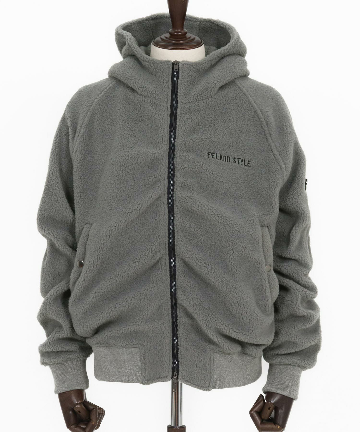 felkod(フィルコッド)】Soft Boa Hooded MA-1 MA-1ジャケット
