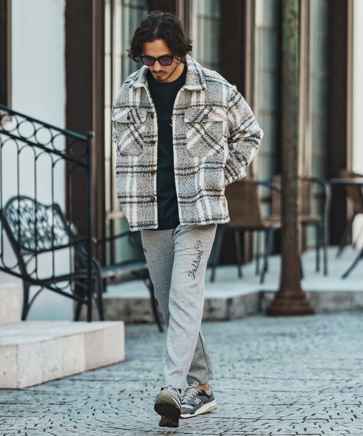 felkod(フィルコッド)】Shaggy Check CPO Jacket シャギージャケット
