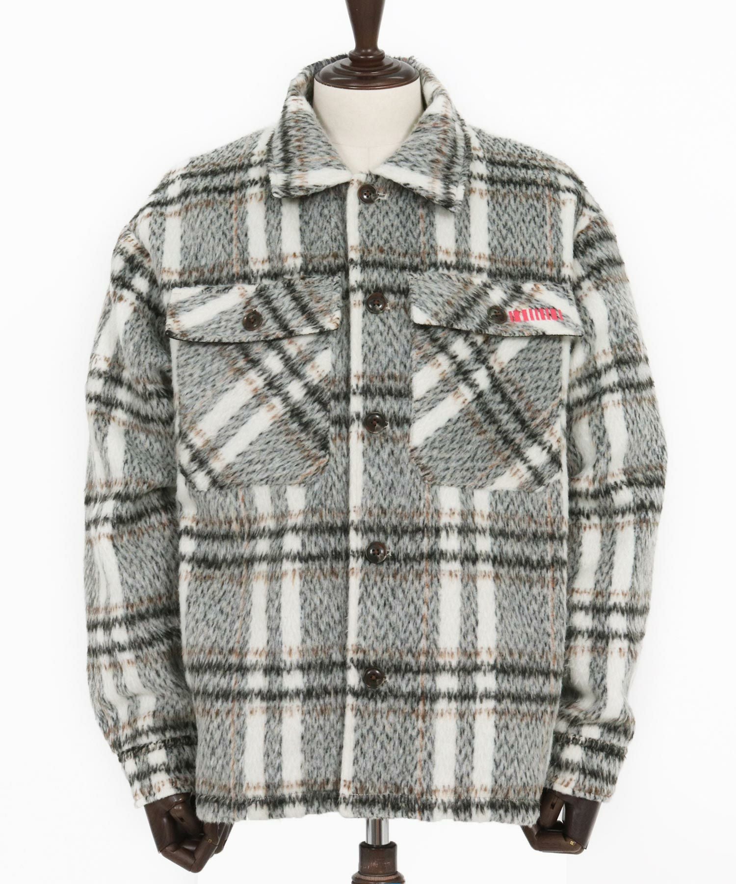 felkod(フィルコッド)】Shaggy Check CPO Jacket シャギージャケット