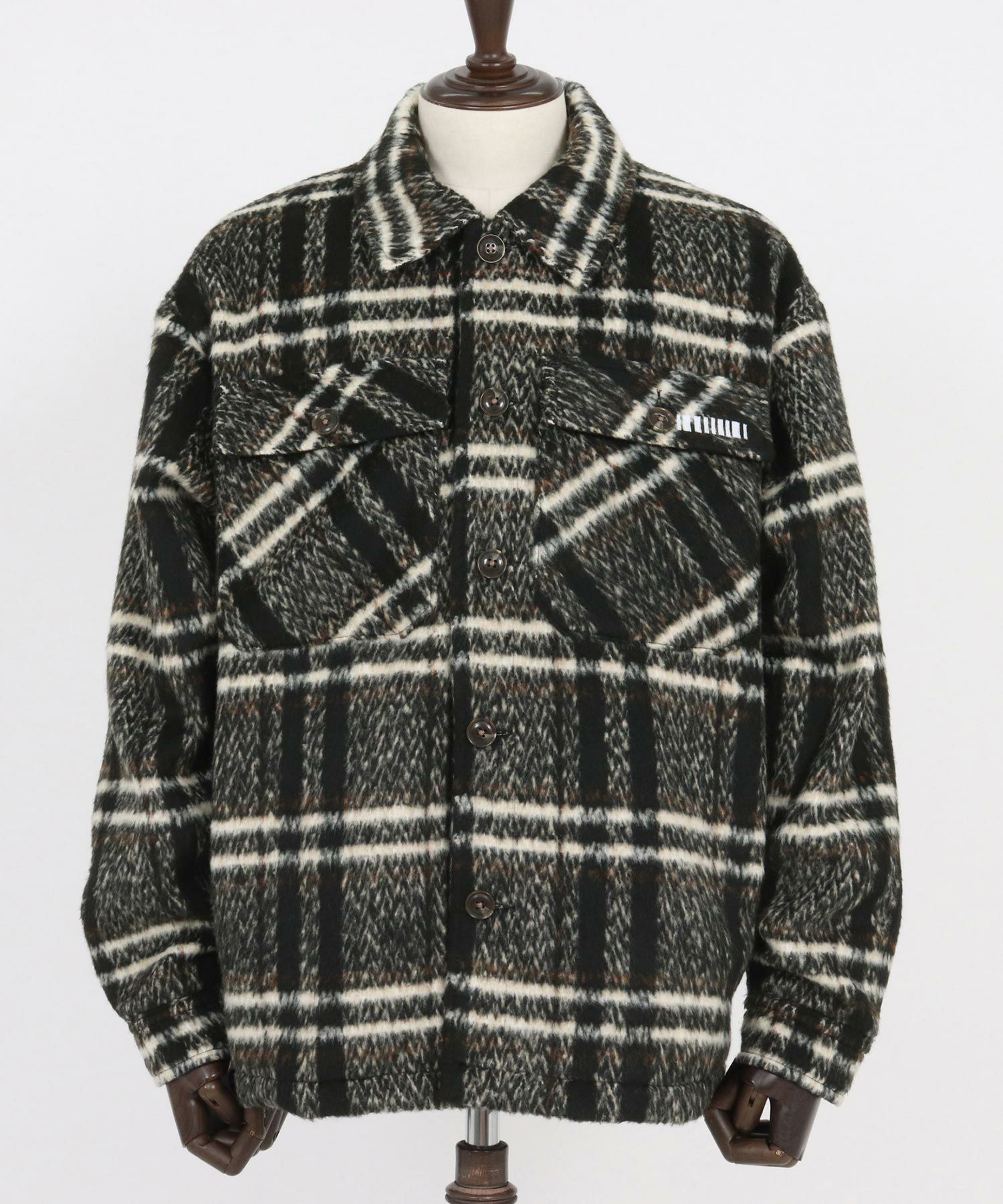 felkod(フィルコッド)】Shaggy Check CPO Jacket シャギージャケット