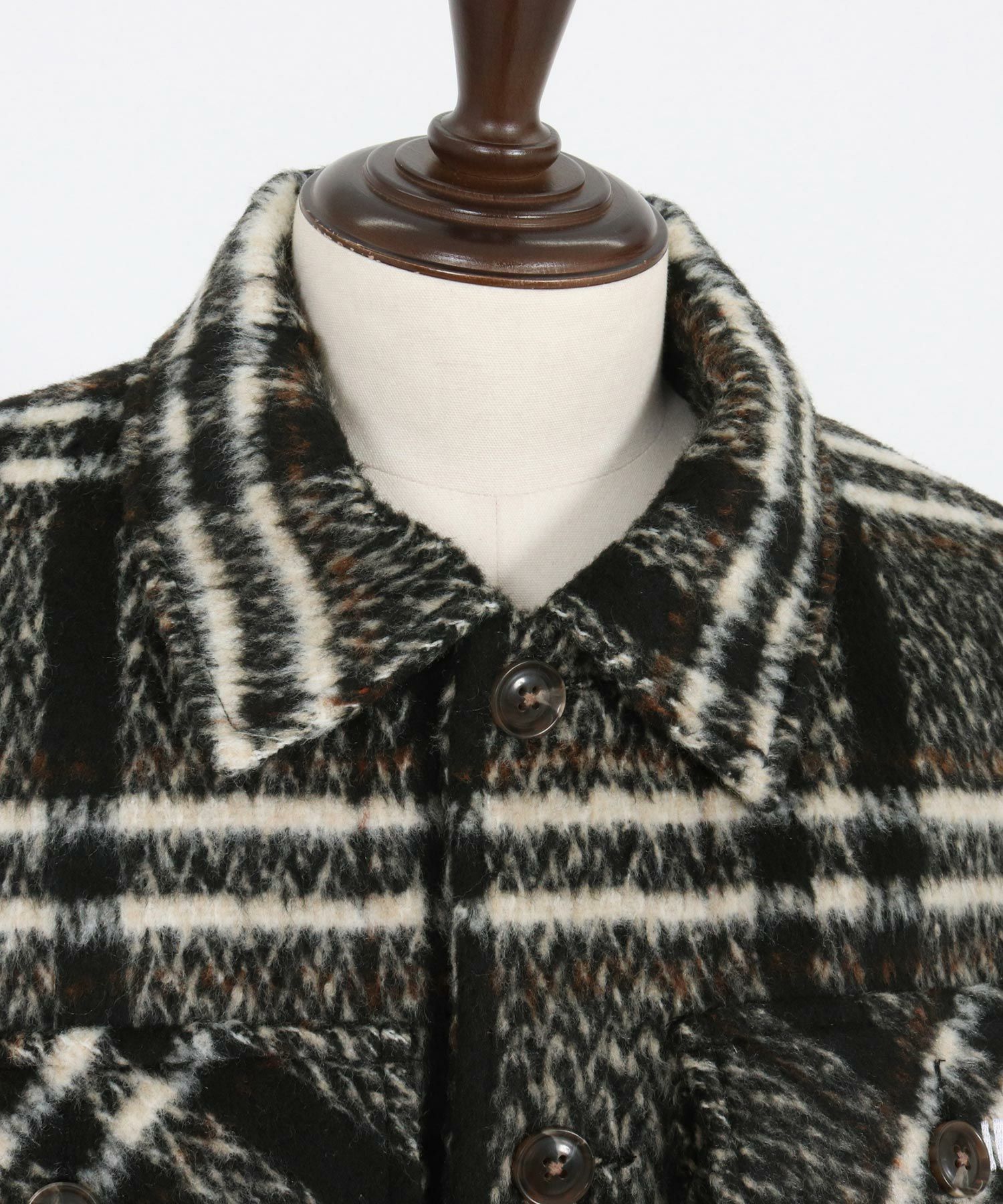 felkod(フィルコッド)】Shaggy Check CPO Jacket シャギージャケット