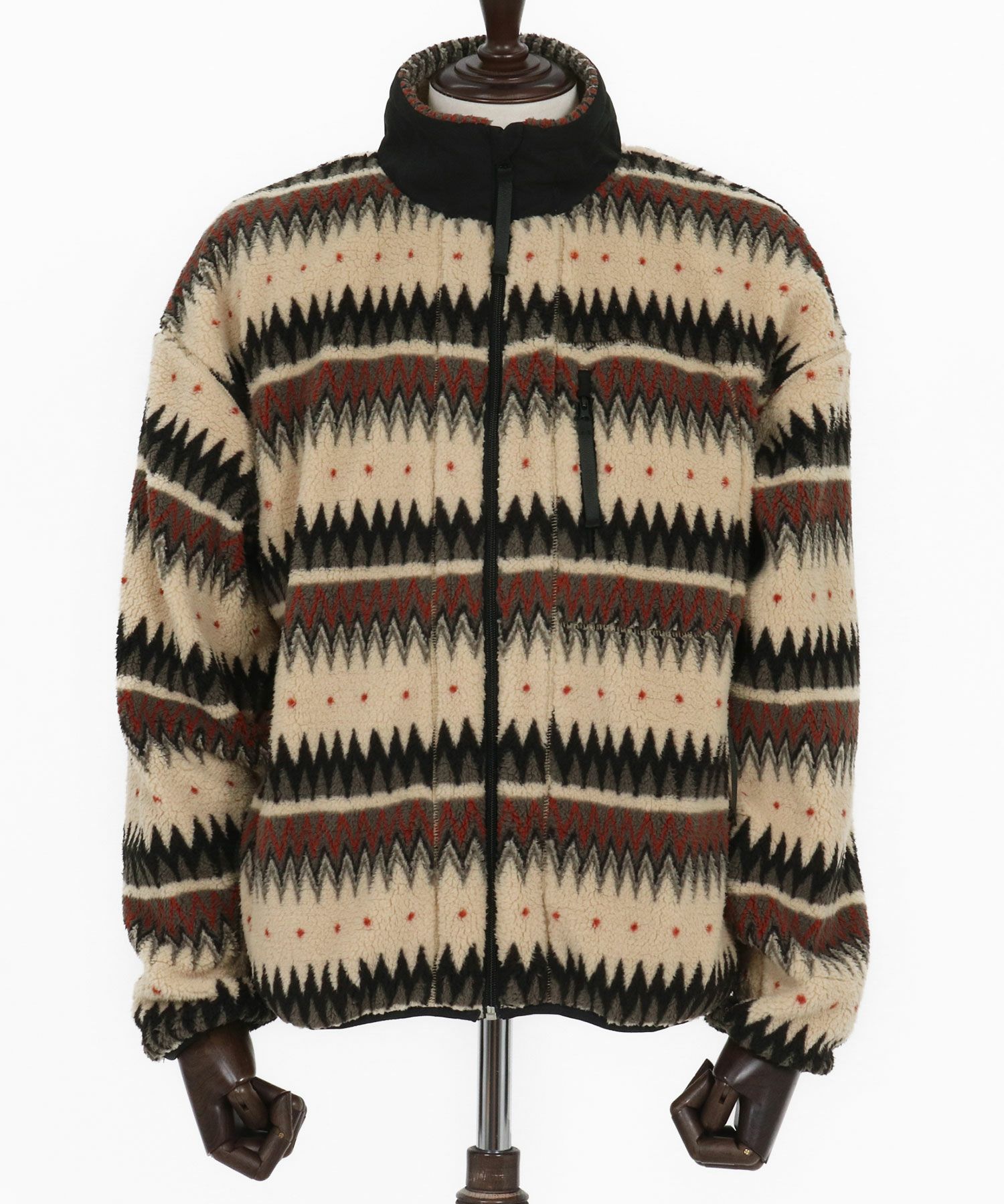 felkod(フィルコッド)】Ortega Pattern Fleece Blouson フリース