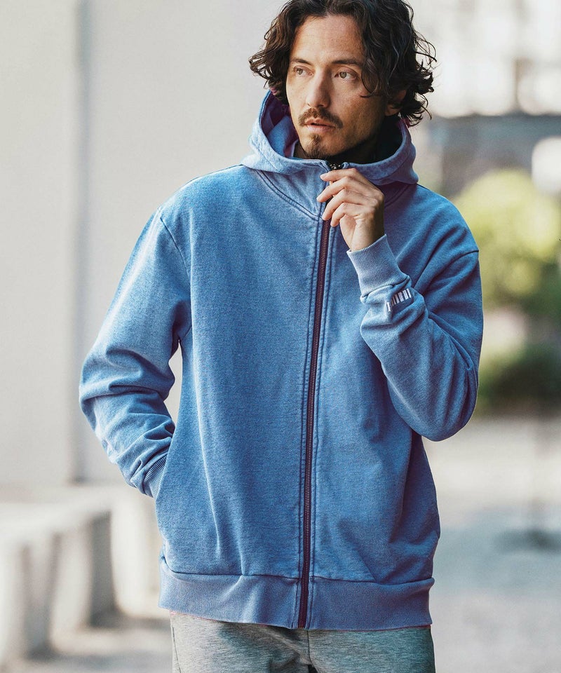 felkod(フィルコッド)】 Knit Denim High Neck Zip Parka ジップ 