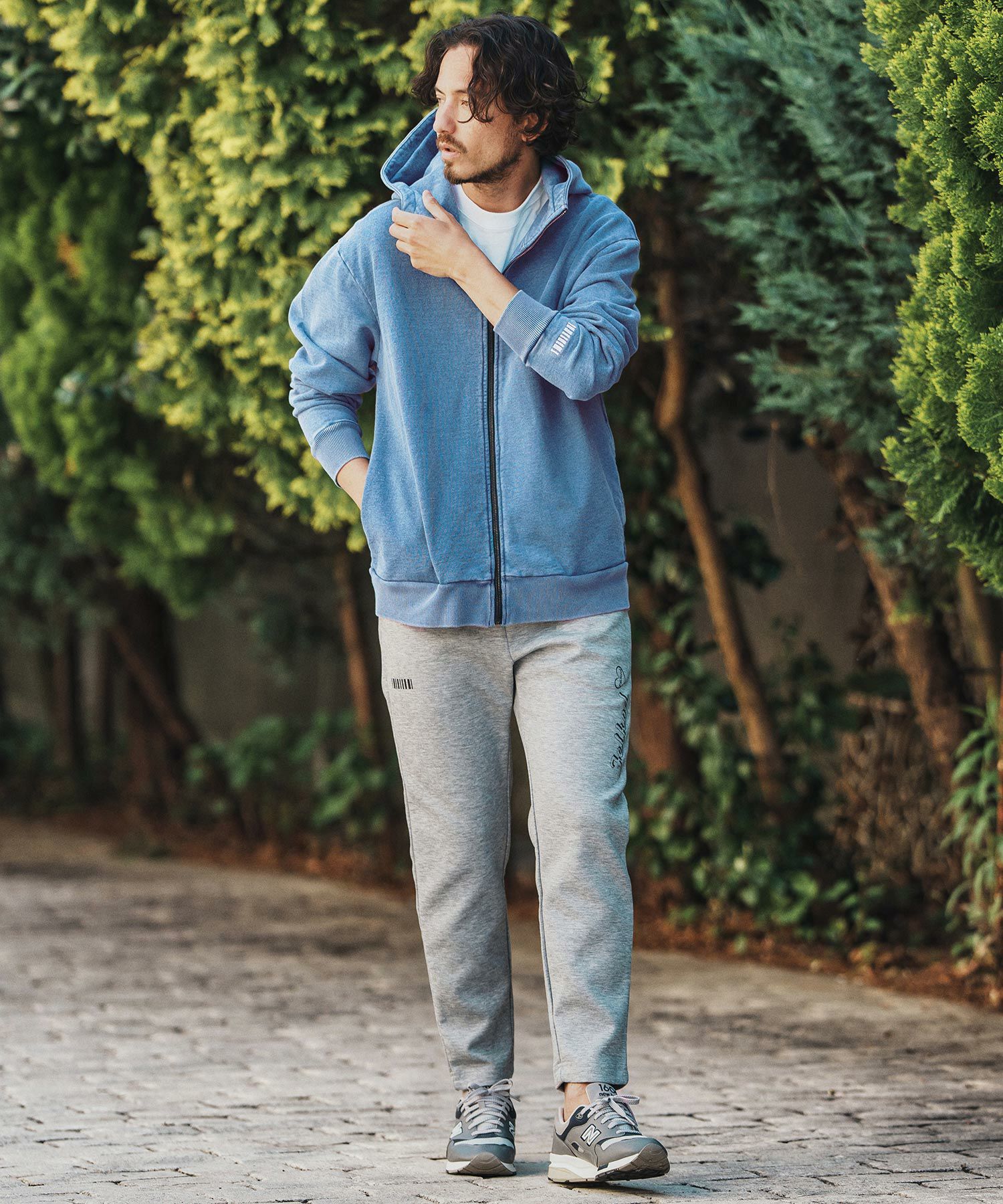 felkod(フィルコッド)】 Knit Denim High Neck Zip Parka ジップ