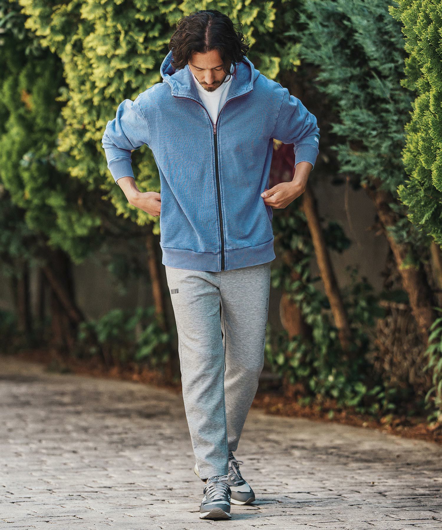 felkod(フィルコッド)】 Knit Denim High Neck Zip Parka ジップ