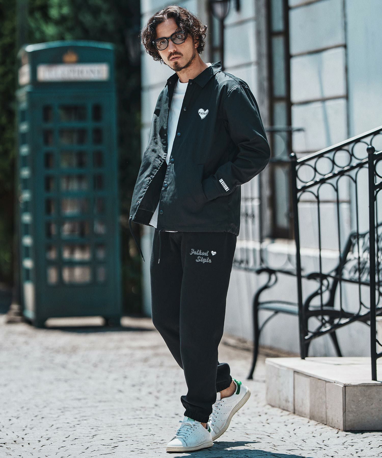 felkod(フィルコッド)】Heart Logo Coach Jacket コーチ felkod(フィルコッド)】Heart Logo Coach Jacket コーチ