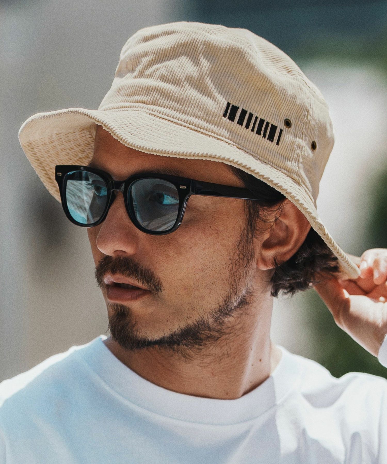 【palu621】エンフォルド☆バケットハット felkod(フィルコッド)】Barcode Embroidery Corduroy Buket Hat