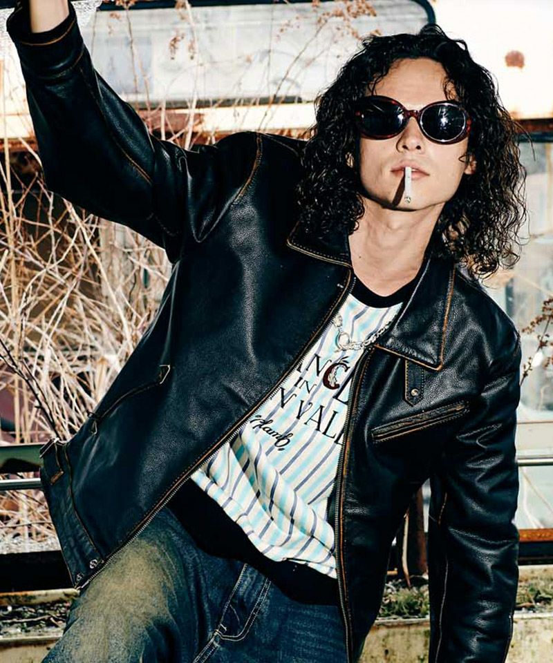 【即完品】glamb Hidden Valley Leather Jacket GB0325/JKT01: Hidden Valley Leather Jacket / Hidden Valley Leather
