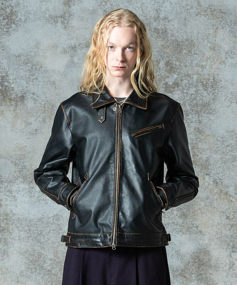 glamb(グラム)】Hidden Valley Leather Jacket ヒドゥンバレーレザー