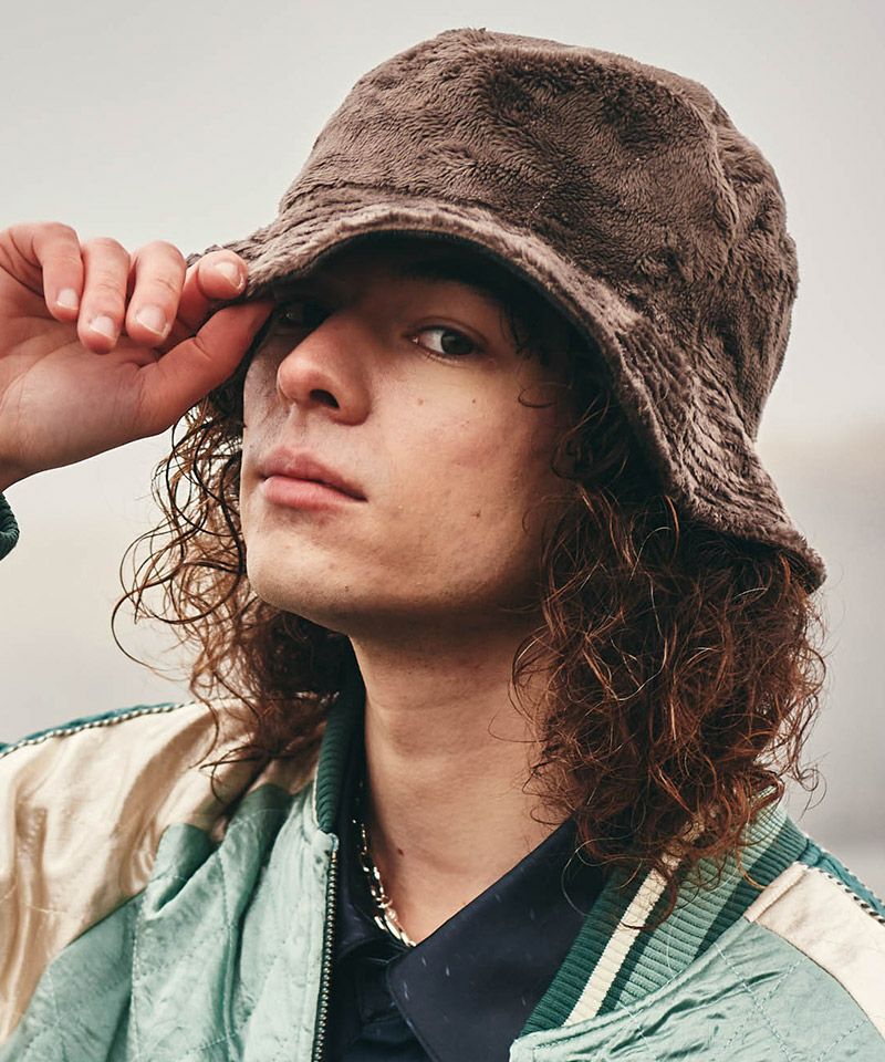 glamb(グラム)】Reversible Boa Bucket Hat リバーシブルボアバケット