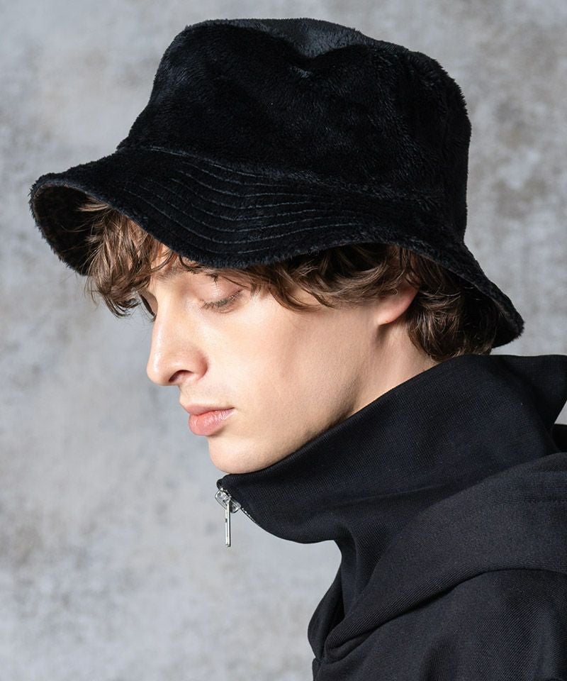 glamb(グラム)】Reversible Boa Bucket Hat リバーシブルボアバケット