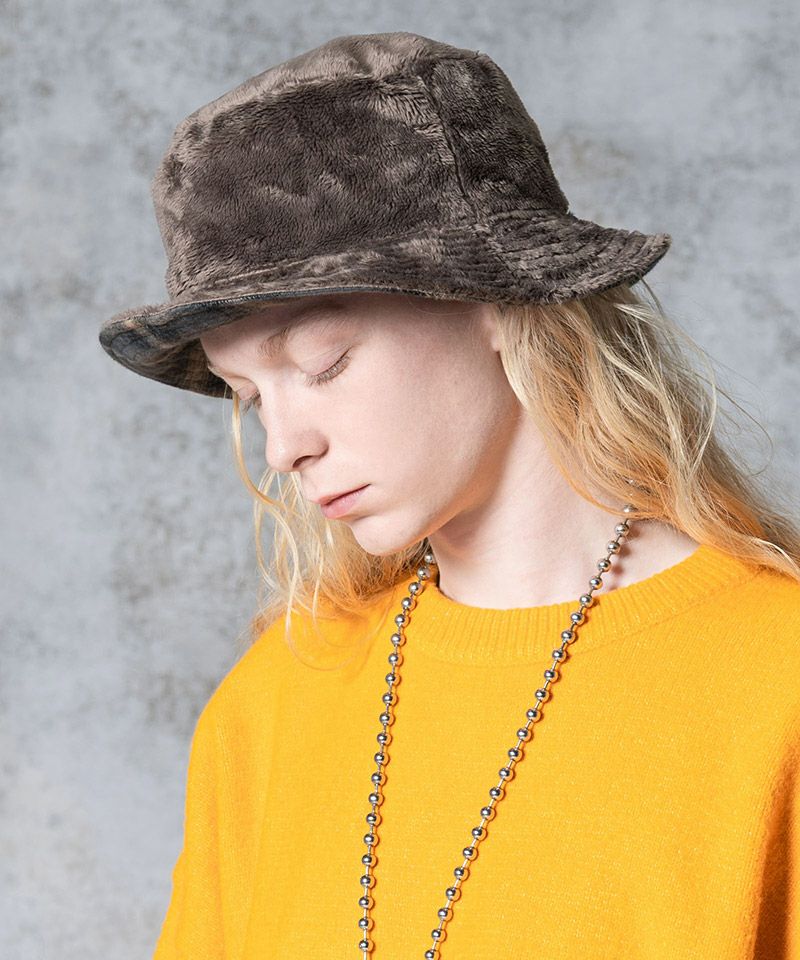 glamb(グラム)】Reversible Boa Bucket Hat リバーシブルボアバケット