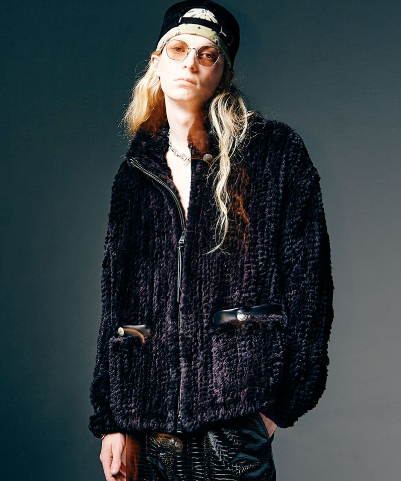 glamb(グラム)】Rabbit Fur Jacket ラビットファージャケット(GB0325 