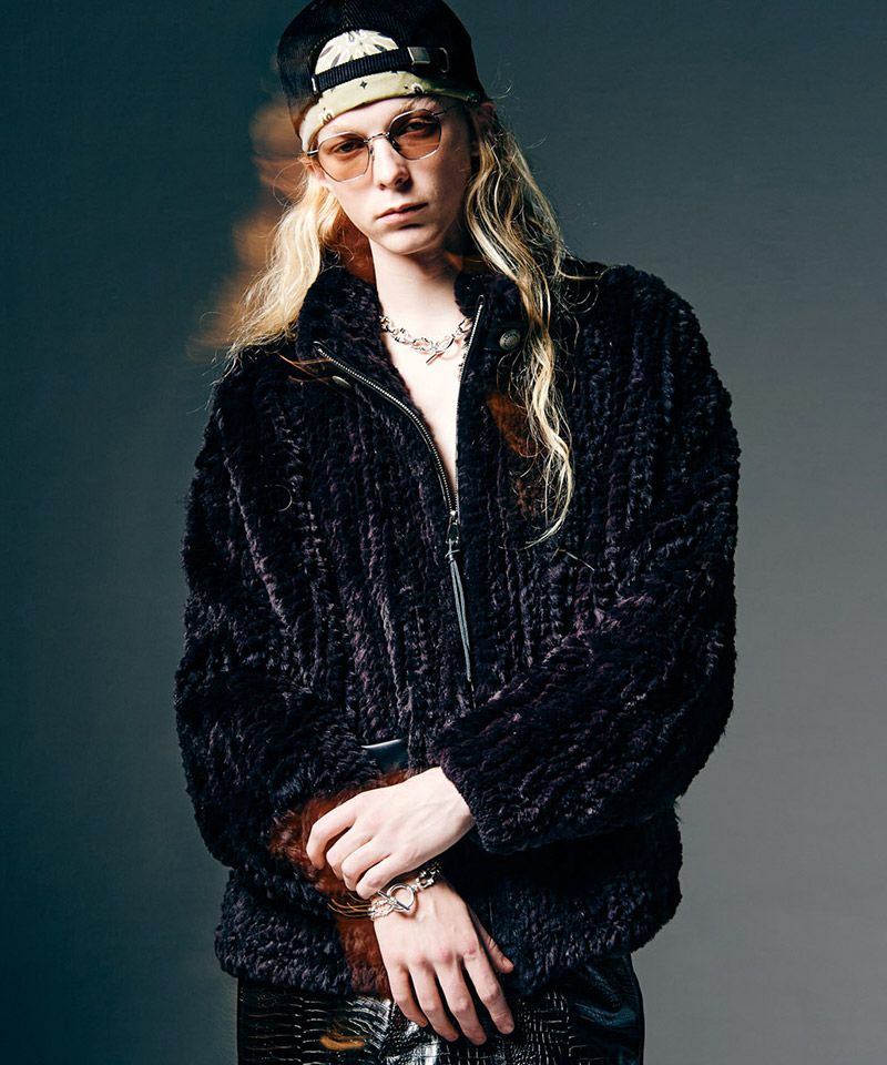 glamb(グラム)】Rabbit Fur Jacket ラビットファージャケット(GB0325