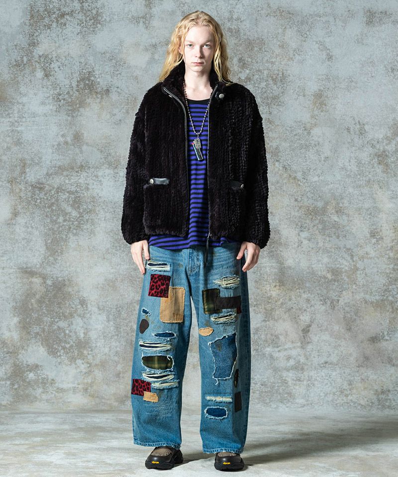 glamb(グラム)】Rabbit Fur Jacket ラビットファージャケット(GB0325
