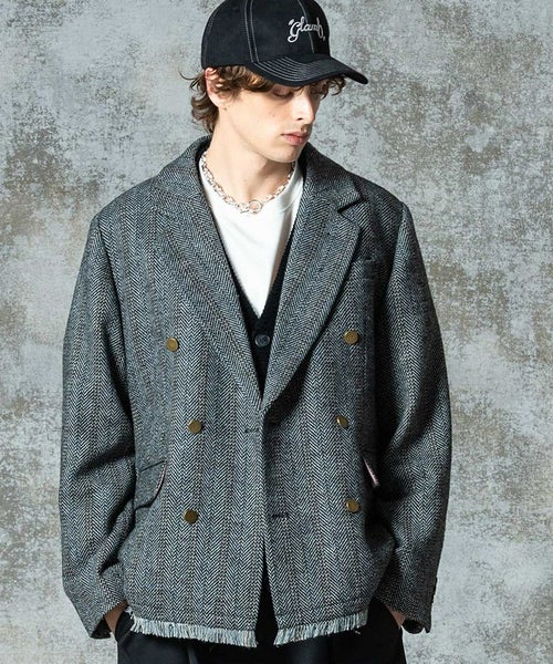 glamb(グラム)】Damage Tailored Jacket ダメージテーラードジャケット 