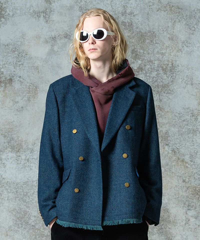 glamb(グラム)】Damage Tailored Jacket ダメージテーラードジャケット