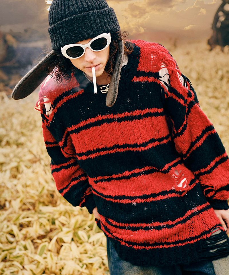 glamb(グラム)】Sarrouel Rib Cropped Pants サルエルリブクロップド