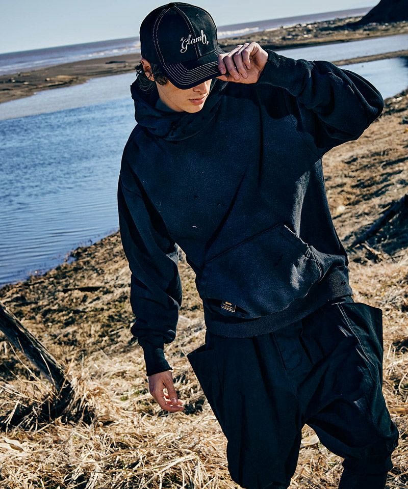 glamb(グラム)】Sarrouel Rib Cropped Pants サルエルリブクロップド