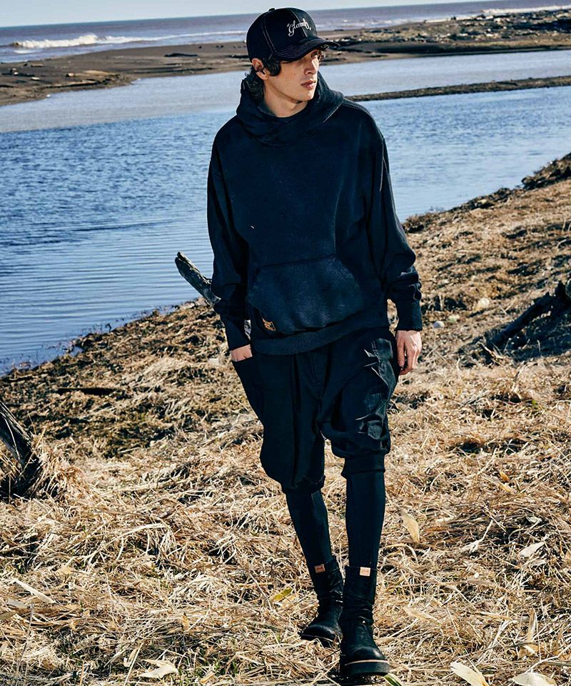 glamb(グラム)】Sarrouel Rib Cropped Pants サルエルリブクロップド