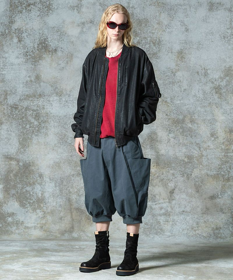 glamb(グラム)】Sarrouel Rib Cropped Pants サルエルリブクロップド