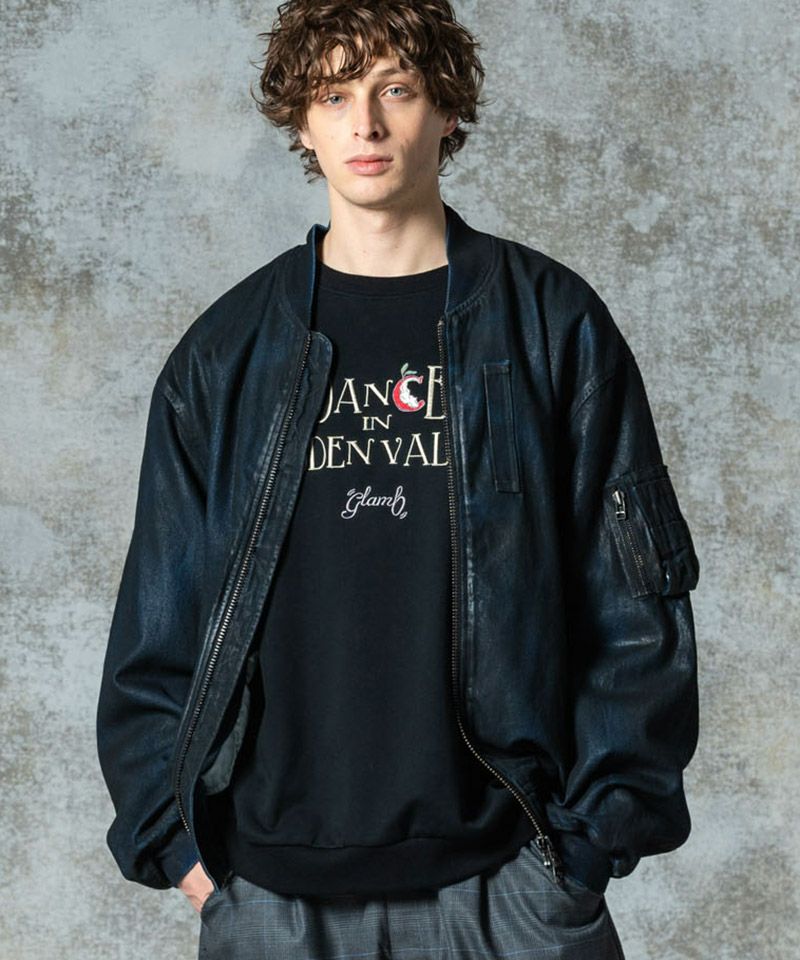 glamb(グラム)】Paraffin Coated Denim MA-1 パラフィンコートデニムMA glamb(グラム)】Paraffin Coated Denim MA-1 パラフィンコートデニムMA