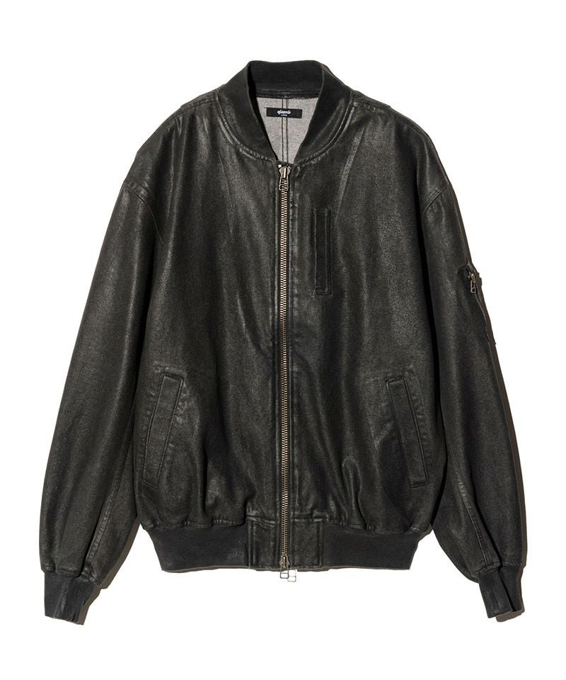 glamb(グラム)】Paraffin Coated Denim MA-1 パラフィンコートデニムMA