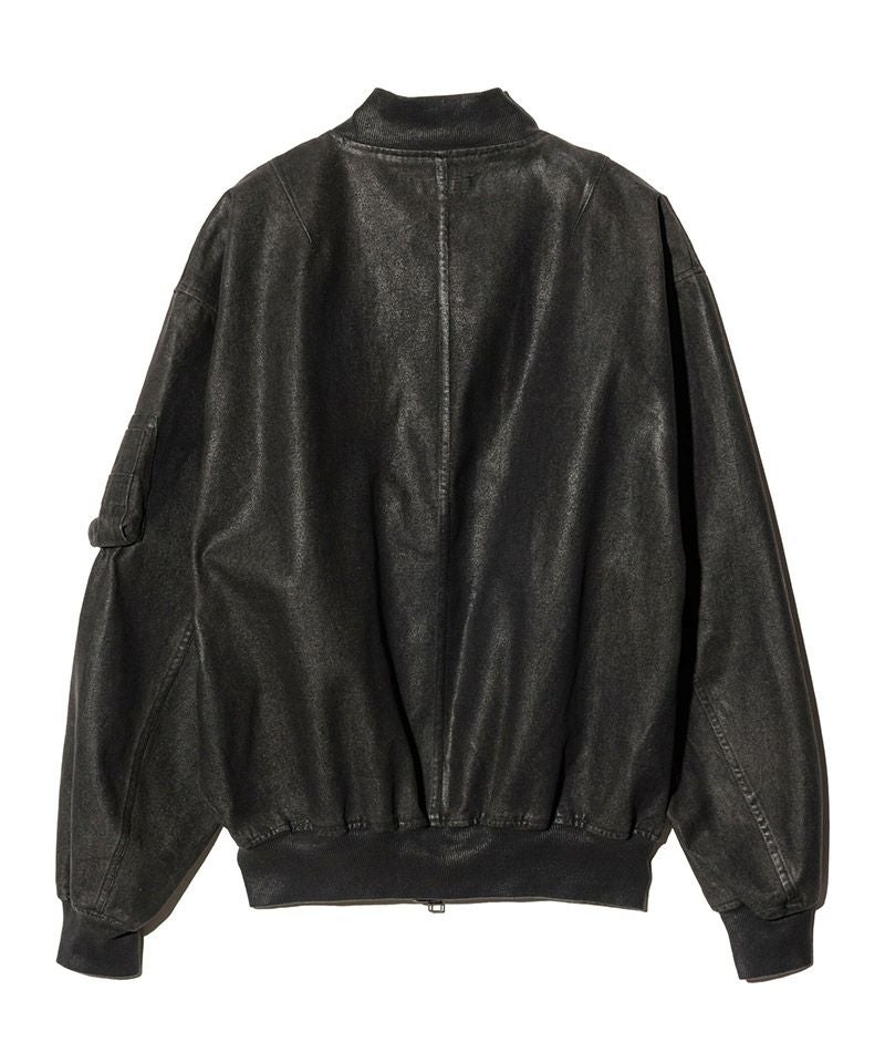 glamb(グラム)】Paraffin Coated Denim MA-1 パラフィンコートデニムMA