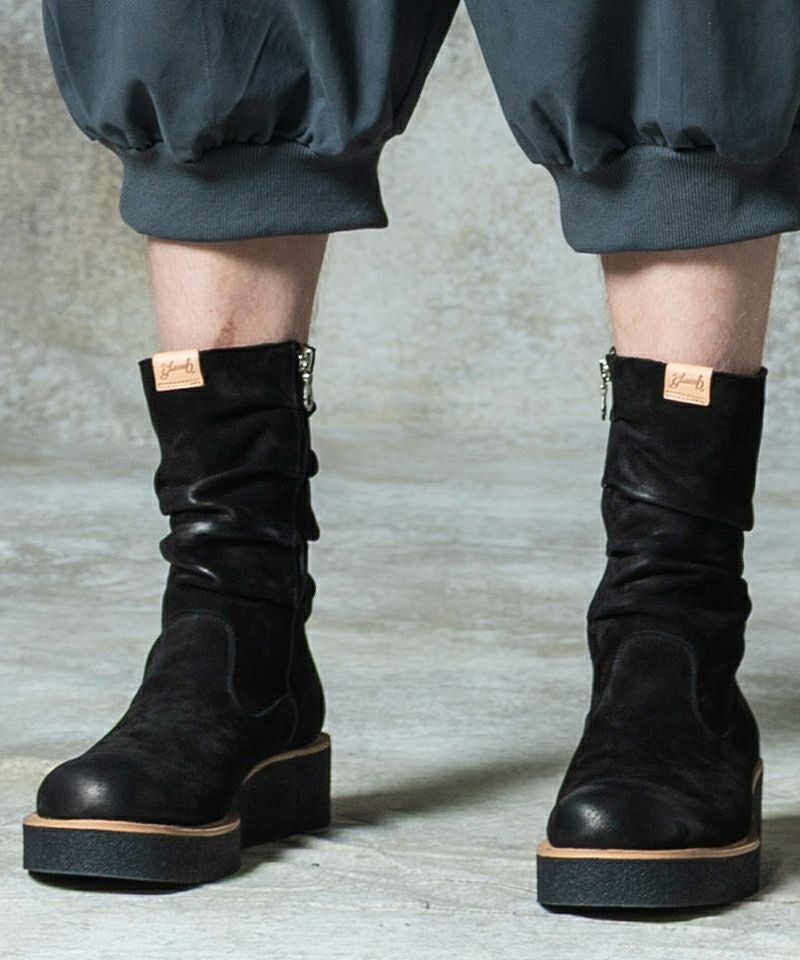 glamb(グラム)】Drape Work Boots ドレープワークブーツ(GB0325-AC02