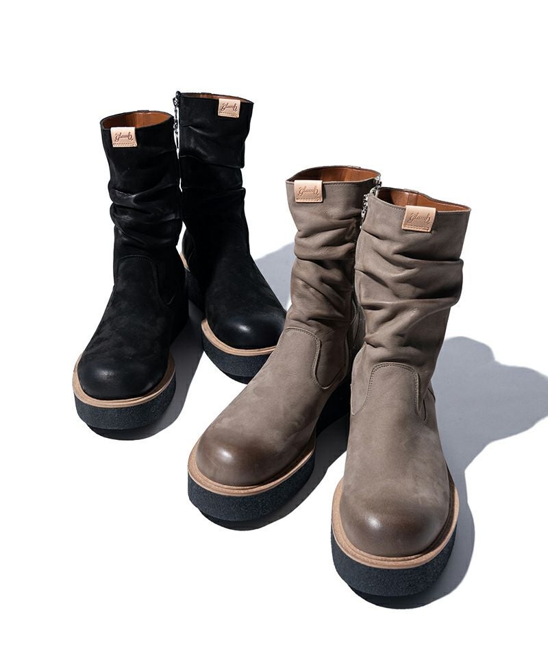 glamb(グラム)】Drape Work Boots ドレープワークブーツ(GB0325-AC02