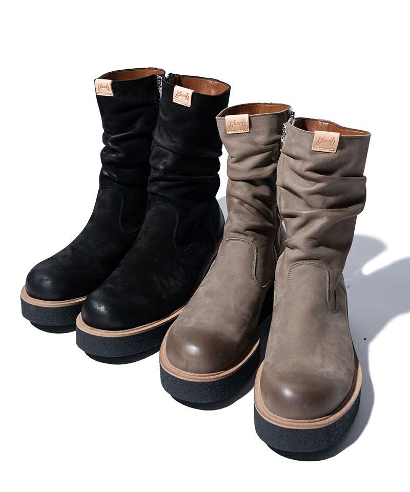 glamb(グラム)】Drape Work Boots ドレープワークブーツ(GB0325-AC02