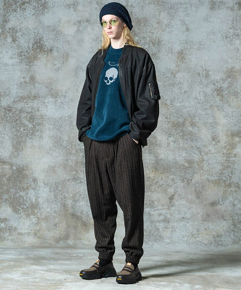 glamb(グラム)】Deformed Tweed Slacks デフォームツイードスラックス