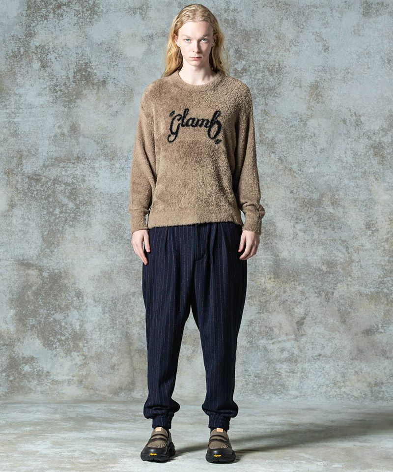 glamb(グラム)】Deformed Tweed Slacks デフォームツイードスラックス