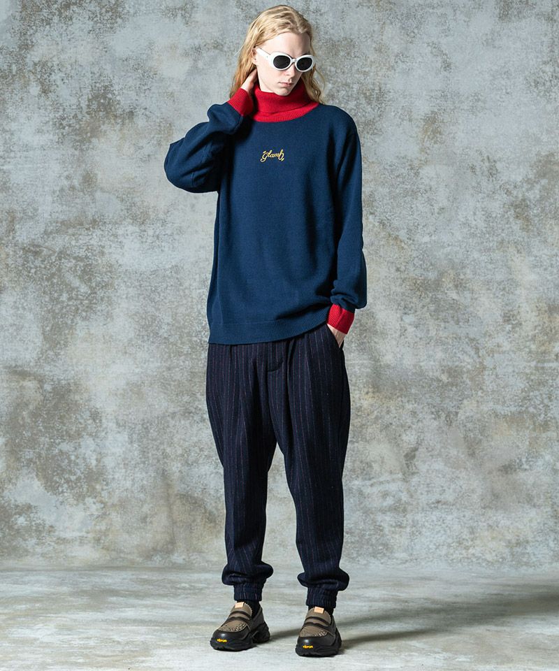 レア‼️ glambのニットパンツ glamb(グラム)】Deformed Tweed Slacks デフォームツイードスラックス