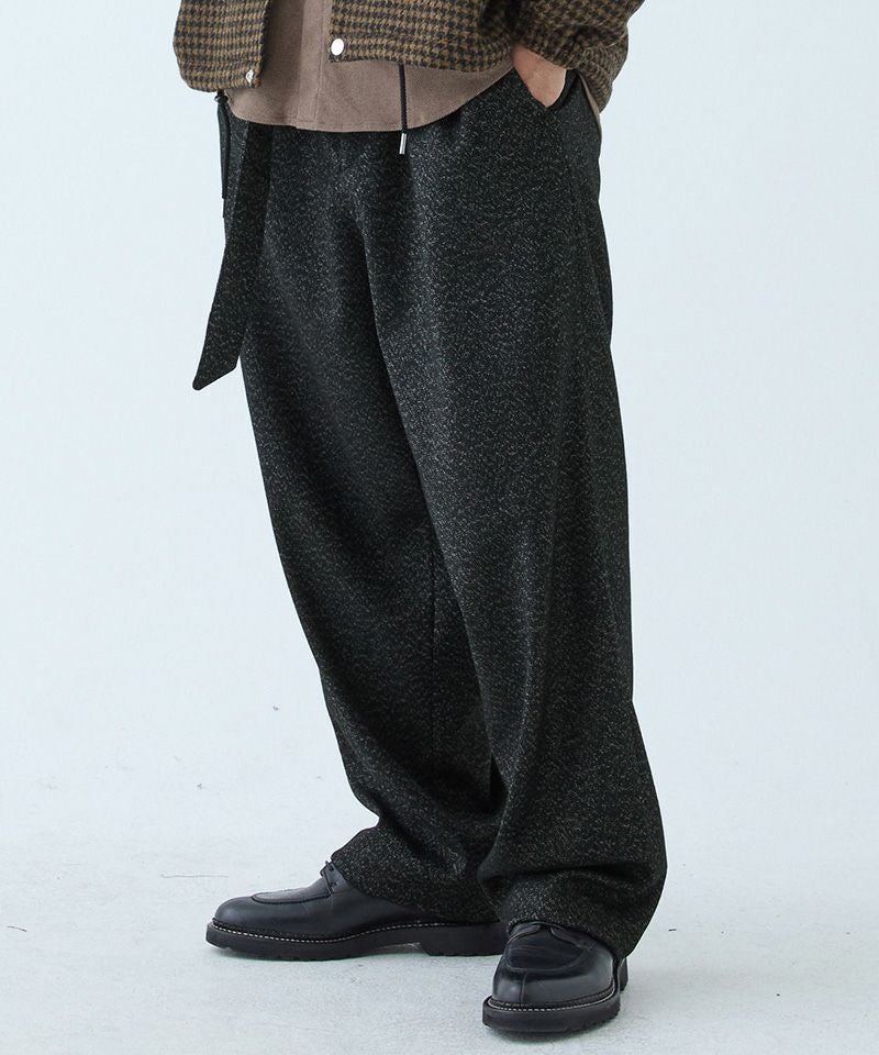 パンツ ego tripping WIDE FOLD BACK TROUSERS EGO TRIPPING(エゴトリッピング)】Bishupan ウールワイドパンツ(626506
