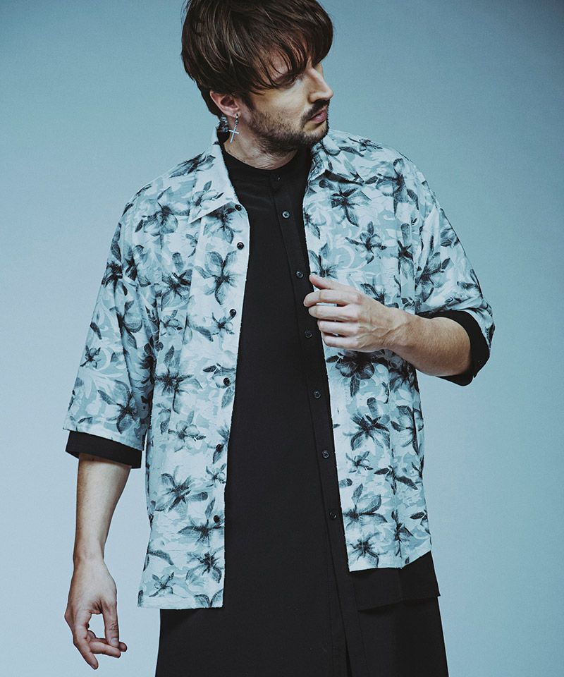 30%OFF【NO ID.(ノーアイディー)】ｼｱｰﾌﾗﾜｰJQ-BIG-SH シャツ(456006