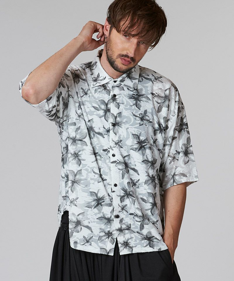 30%OFF【NO ID.(ノーアイディー)】ｼｱｰﾌﾗﾜｰJQ-BIG-SH シャツ(456006 