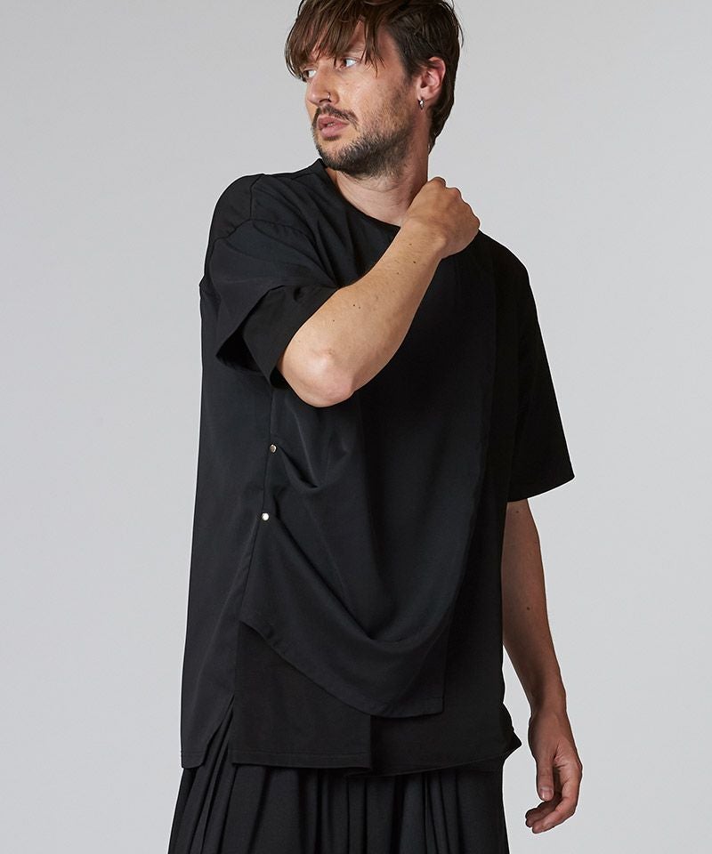 50%OFF【NO ID.(ノーアイディー)】ﾘﾍﾞｯﾄﾄﾞﾚｰﾌﾟBIG-T Tシャツ(456006
