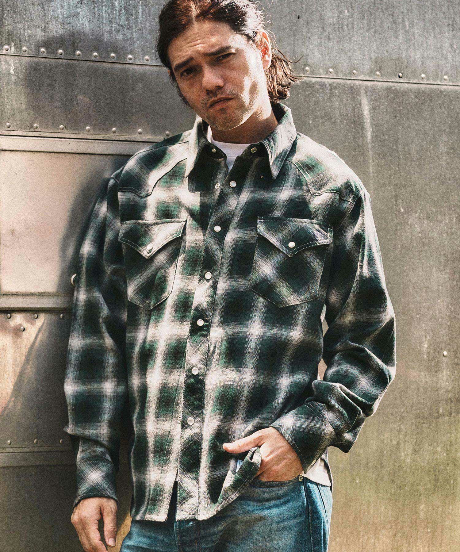 WONDER WALL MOTEL(ワンダーウォールモーテル)】 WESTERN CHECK SHIRT