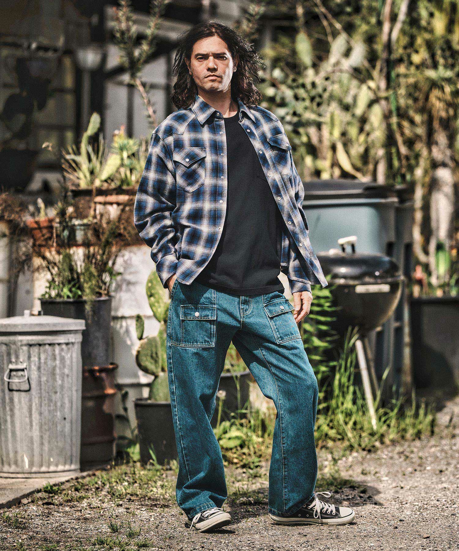 WONDER WALL MOTEL(ワンダーウォールモーテル)】 WESTERN CHECK SHIRT