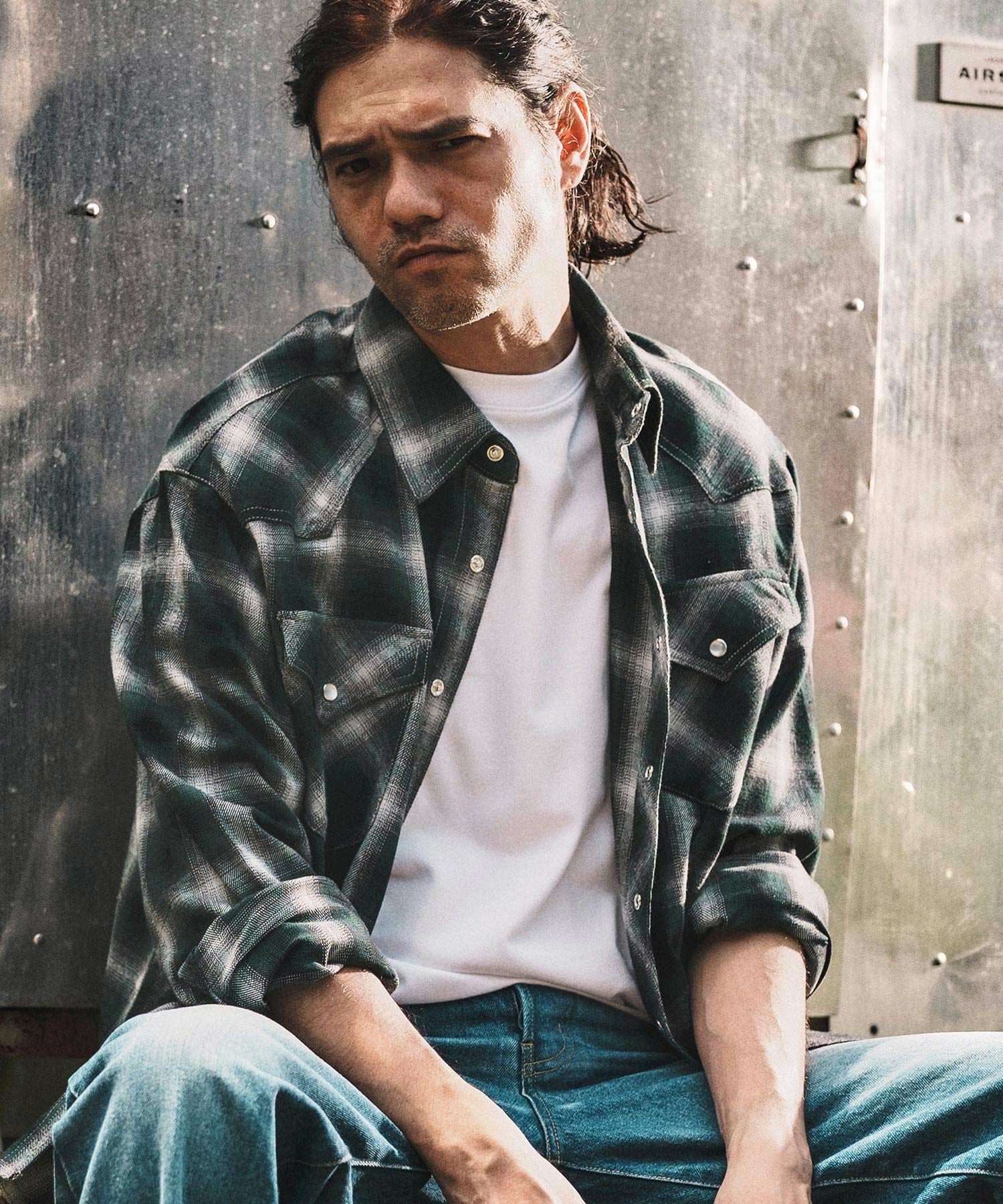 WONDER WALL MOTEL(ワンダーウォールモーテル)】 WESTERN CHECK SHIRT