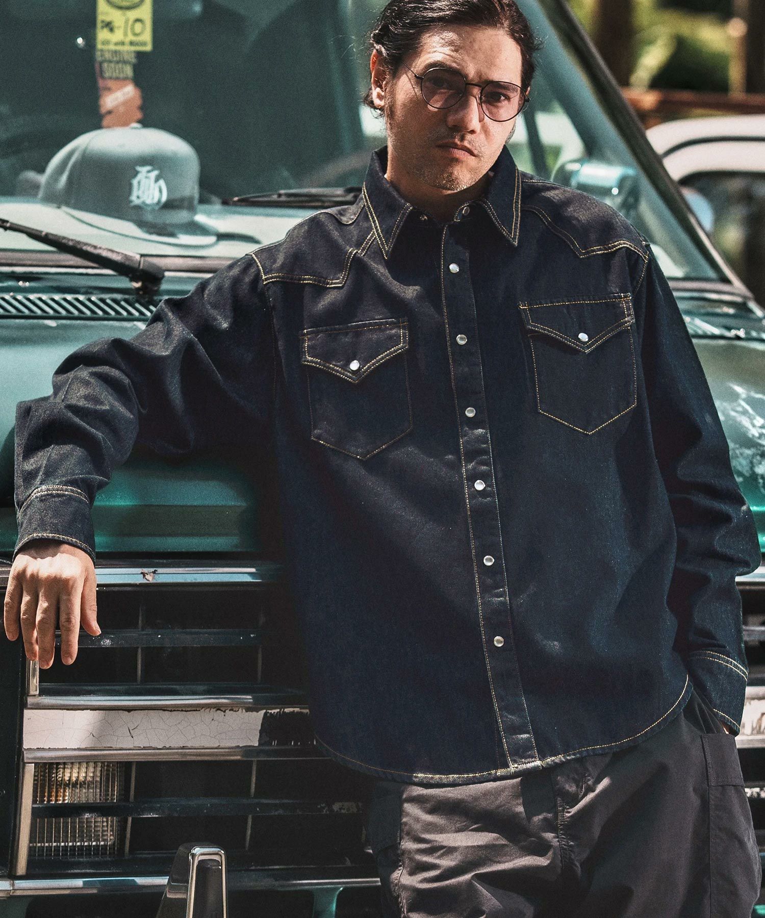 50%OFF【WONDER WALL MOTEL(ワンダーウォールモーテル)】DENIM SHIRT
