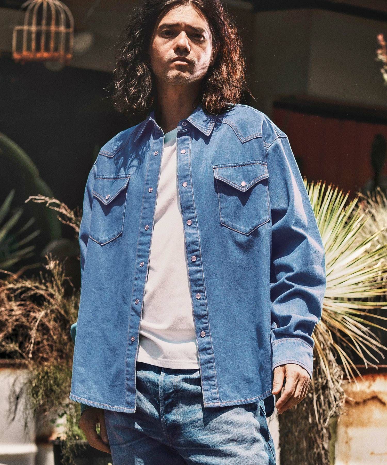 50%OFF【WONDER WALL MOTEL(ワンダーウォールモーテル)】DENIM SHIRT
