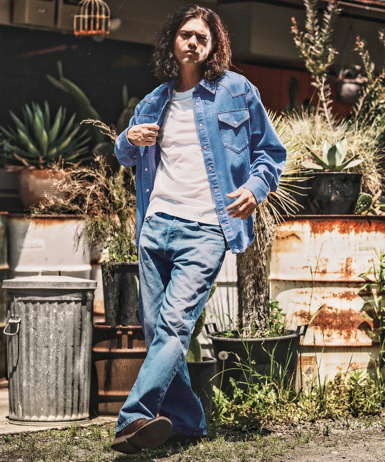 50%OFF【WONDER WALL MOTEL(ワンダーウォールモーテル)】DENIM SHIRT