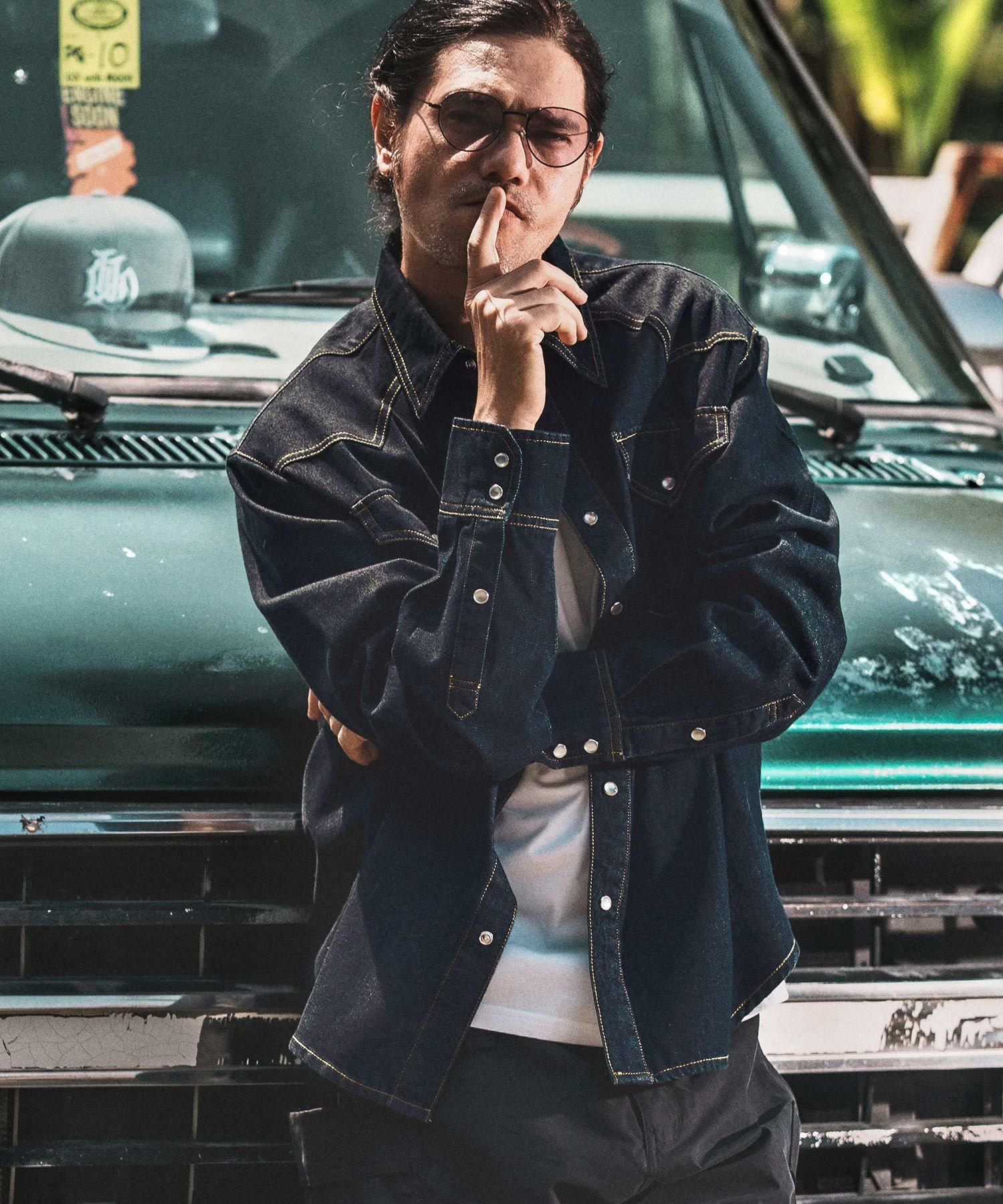 50%OFF【WONDER WALL MOTEL(ワンダーウォールモーテル)】DENIM SHIRT