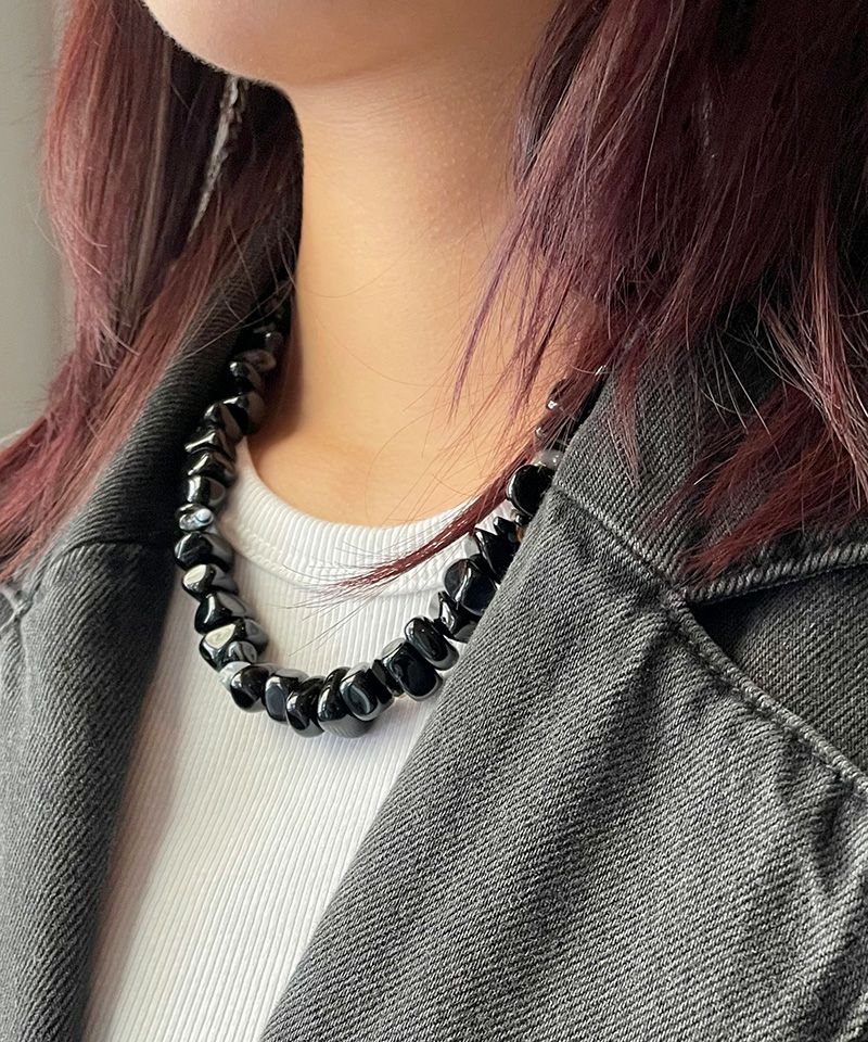VIVIFY(ビビファイ)】Onyx Stone Necklace ストーンネックレス(VFN-330