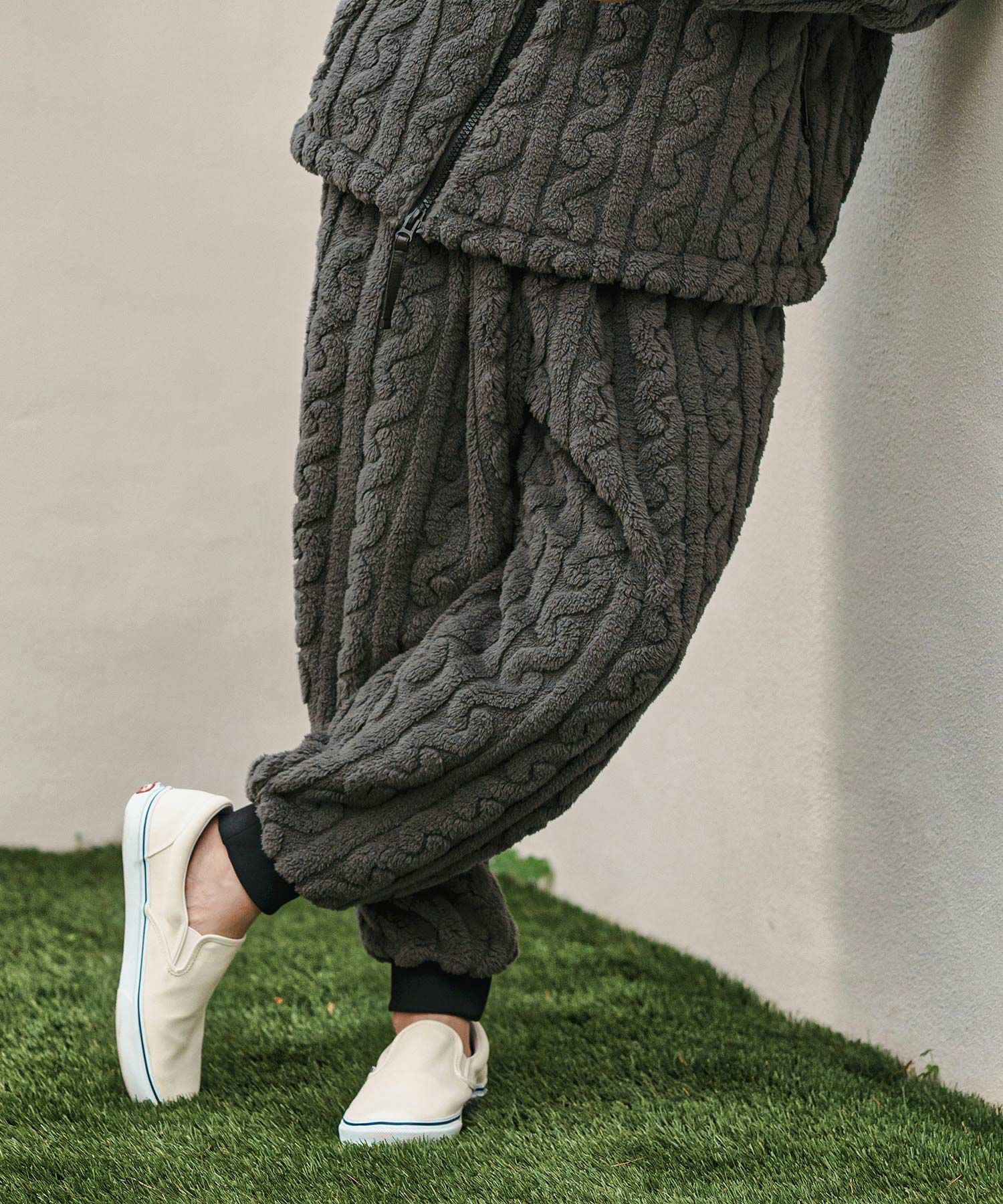CAMBIO(カンビオ)】Poodle Like Boa Switch Cargo Pants ボアカーゴ