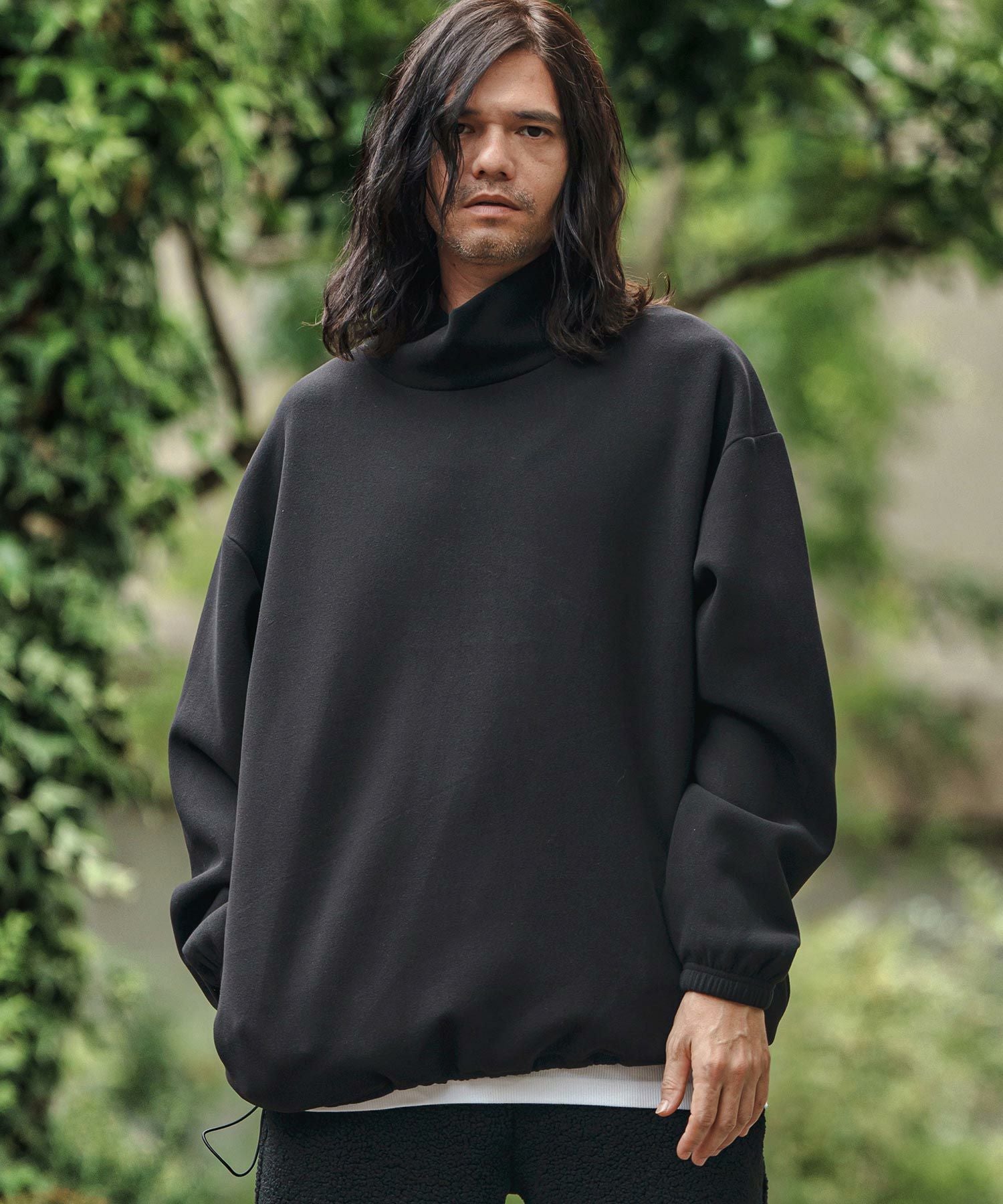 30%OFF【CAMBIO(カンビオ)】起毛ダンボールニットハイネックトップス