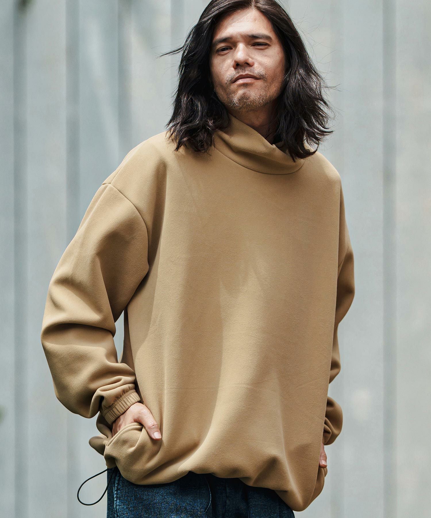 希少 美品 CIVILIZED シワ シボ 変形 ハイネック ダブルジップ BODY TOUGHNESS（ボディタフネス） JW-247 パワーストレッチ
